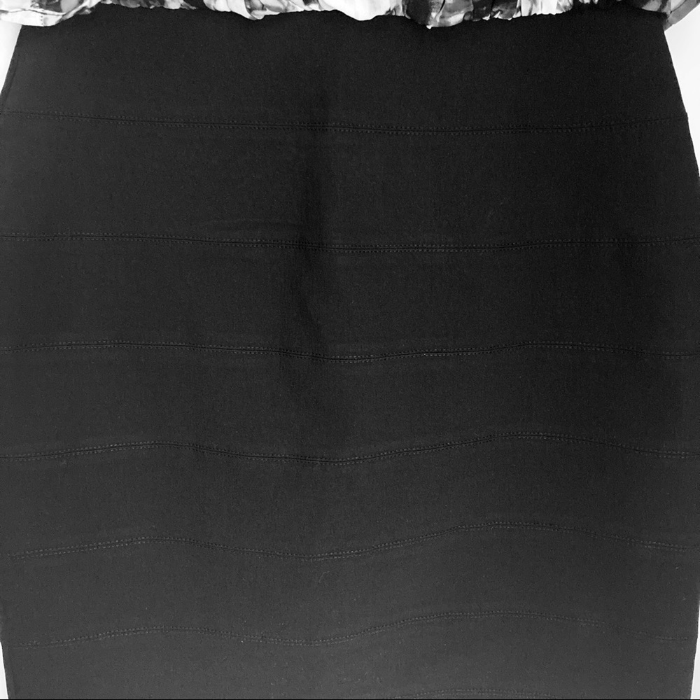 Nicole by Nicole Miller Cold Shoulder Floral Black Dress 6 - Picture 4 of 8